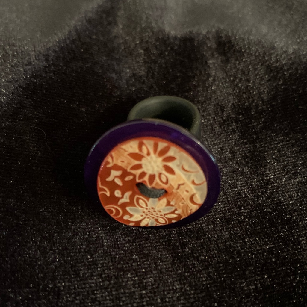 Handmade Button Ring